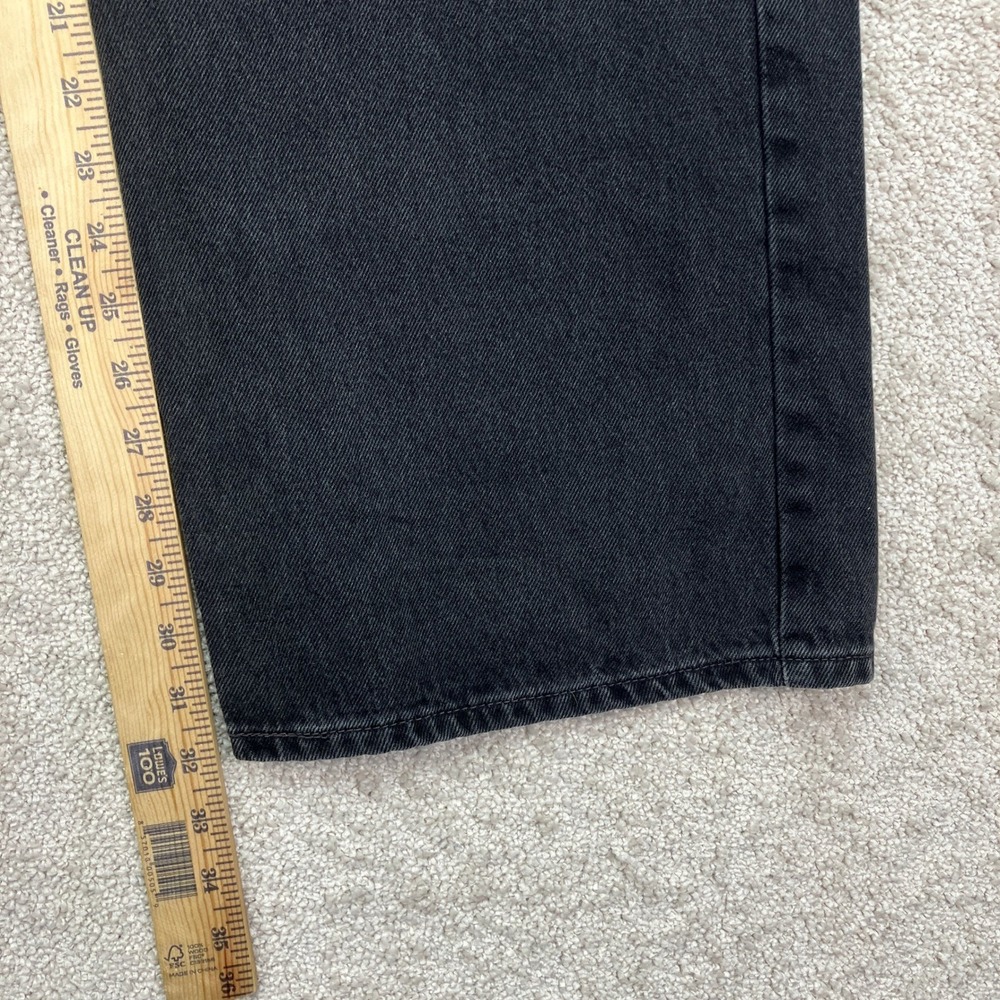 Levi's Womens 30 (33x32) Superlow Wide Leg Jeans Black Denim Grunge Skater Baggy - Picture 7 of 9